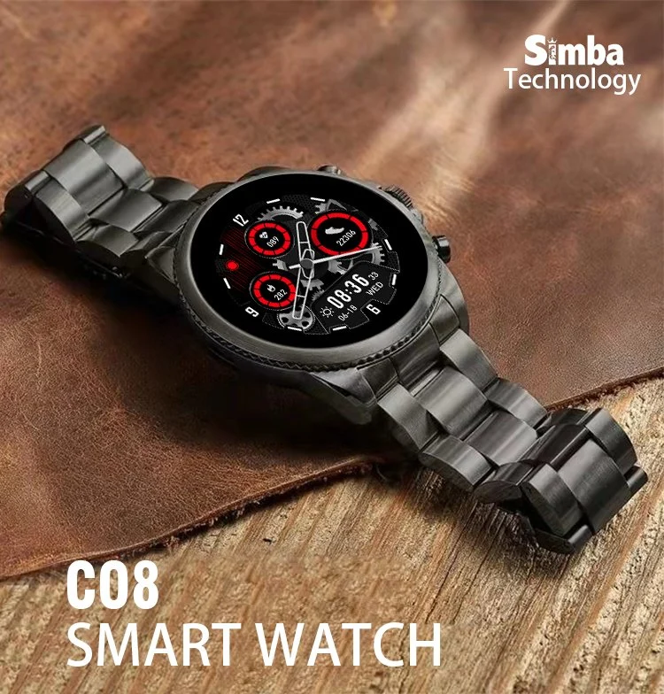 Simba C08 Fashion Men′ S Watch Sports Watch Play Music Bluetooth Call Fitness Health Monitoring Smartwatch