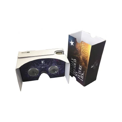 2022 Vendita all'ingrosso di fabbrica logo personalizzato stampa Vr cartone 3D occhiali per realtà virtuale Vr cuffia in cartone